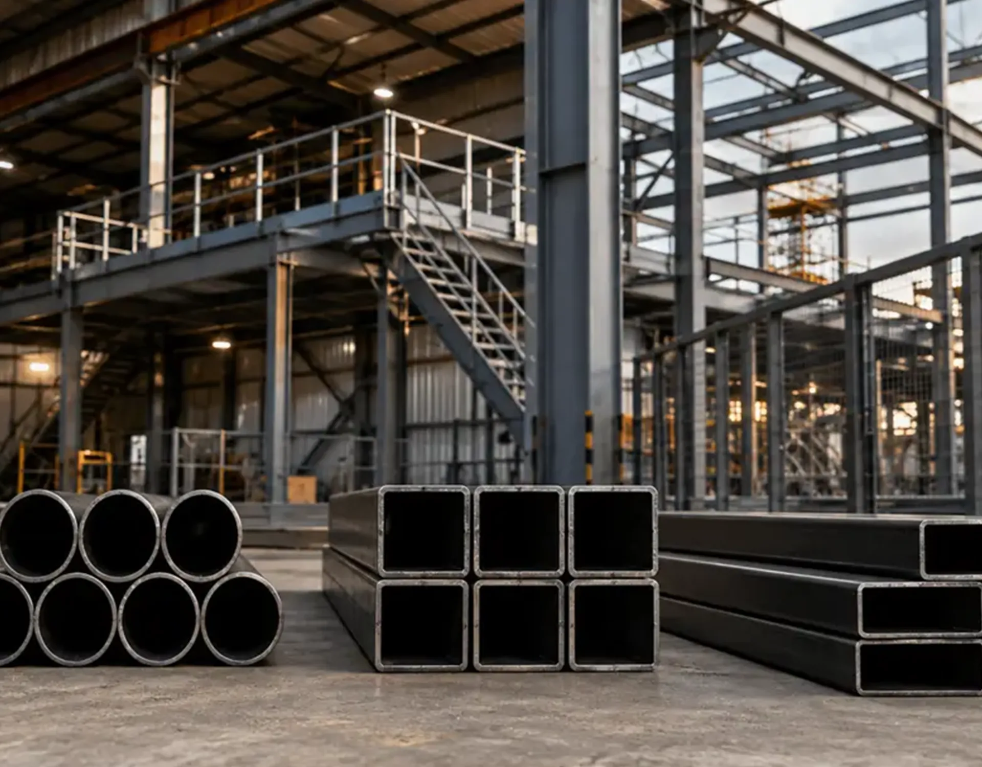 ERW Black Round, Square and Rectangular Hollow Section Tubes for construction and fabrication applications